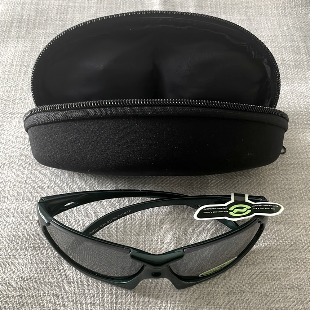 Optic Nerve Black Sports Sunglasses with Case